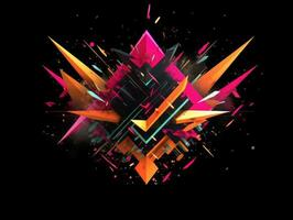 abstract geometric aggressive pattern background expressive graffiti vector tattoo wallpaper photo