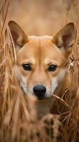 dingo dog leopard hidden predator photography grass national geographic style documentary wallpaper photo