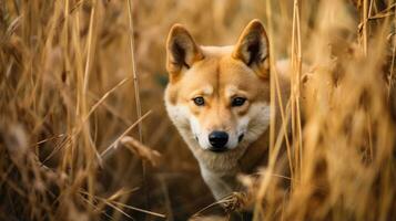 dingo dog leopard hidden predator photography grass national geographic style documentary wallpaper photo