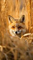 dutch fox hidden predator photography grass national geographic style 35mm wallpaper documentary photo