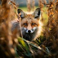 dutch fox hidden predator photography grass national geographic style 35mm wallpaper documentary photo