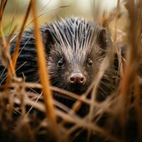 porcupine hidden predator photography grass national geographic style 35mm documentary wallpaper photo