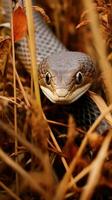 snake hidden predator photography grass national geographic style 35mm documentary wallpaper photo