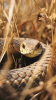 snake hidden predator photography grass national geographic style 35mm documentary wallpaper photo