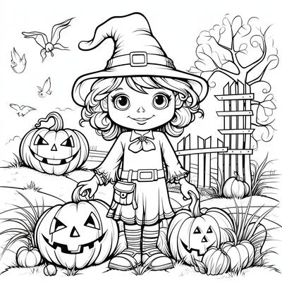 Halloween Coloring Page Stock Photos, Images and Backgrounds for Free