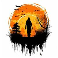 halloween clipart illustration vector tshirt design sticker cut scrapbook orange tattoo photo
