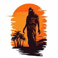 zombi cráneo Víspera de Todos los Santos clipart ilustración vector camiseta diseño pegatina cortar álbum de recortes tatuaje foto