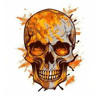 zombi cráneo Víspera de Todos los Santos clipart ilustración vector camiseta diseño pegatina cortar álbum de recortes tatuaje foto