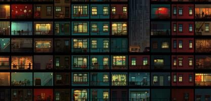 gloomy soviet buildings Russia depressive comfort wallpaper smartphone photo facade night lights