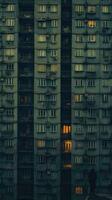 gloomy soviet buildings Russia depressive comfort wallpaper smartphone photo facade night lights