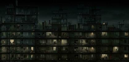 gloomy soviet buildings Russia depressive comfort wallpaper smartphone photo facade night lights