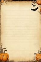 retro vintage worn sheet scrapbook page halloween dirty blank aged parchment paper printable photo