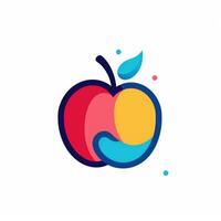 manzana logotipo icono pegatina emblema clipart ilustración sencillo vector png eps aislado foto