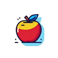 manzana logotipo icono pegatina emblema clipart ilustración sencillo vector png eps aislado foto