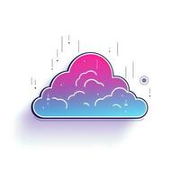 cloud logotype icon sticker emblem clipart illustration simple vector png eps isolated photo