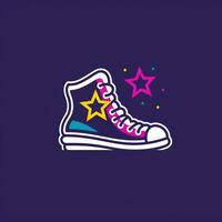 sneakers logotype icon sticker emblem clipart illustration simple vector png eps isolated photo