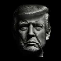 trump game character pixel art tattoo engraving 8bit graphic design poster wall art illustration photo