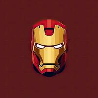 iron man mask portrait logo tattoo poster pixel art illustration voxel graphic photo