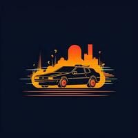 DeLorean car back to the future minimalistic art illustration wallpaper poster movie photo