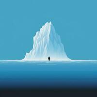 minimalistic iceberg vector simple illustration artwork poster tattoo titanic movie poster photo