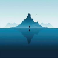 minimalistic iceberg vector simple illustration artwork poster tattoo titanic movie poster photo