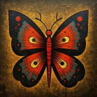 butterfly cubism art oil painting abstract geometric funny doodle illustration poster tatoo photo