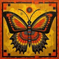 mariposa cubismo Arte petróleo pintura resumen geométrico gracioso garabatear ilustración póster tatuaje foto