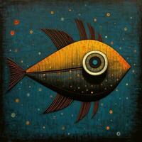 fish piranha cubism art oil painting abstract geometric funny doodle illustration poster tatoo photo