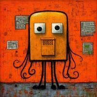 octopus cubism art oil painting abstract geometric funny doodle illustration poster tatoo photo