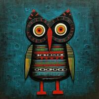 eagle owl cubism art oil painting abstract geometric funny doodle illustration poster tatoo photo