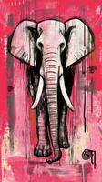 elephant expressive children animal illustration painting scrapbook drawn artwork cute cartoon photo