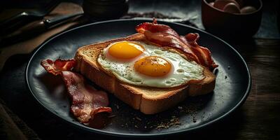 toast egg bacon professional studio food photography social media elegant fabric modern ad photo