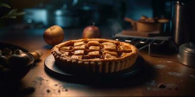 fruit pie professional studio food photography social media elegant fabric hot modern ad photo