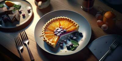 limón tarta profesional estudio comida fotografía social medios de comunicación elegante tela caliente moderno anuncio foto