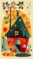 forest hut house fairytale character cartoon illustration fantasy cute drawing book art graphic photo