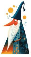 wizard old beard fairytale character cartoon illustration fantasy cute drawing book art graphic photo