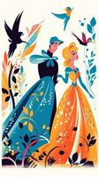 cinderella fairytale character cartoon illustration fantasy cute drawing book art poster graphic photo