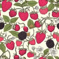 strawberries pastel seamless background scrapbook flannel textile print illustration pattern photo