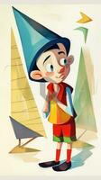 pinocchio fairytale character cartoon illustration fantasy cute drawing book art poster graphic photo