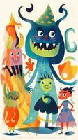 smiling monster fairytale character cartoon illustration fantasy cute drawing book art graphic photo