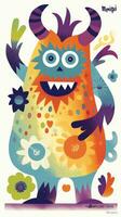 smiling monster fairytale character cartoon illustration fantasy cute drawing book art graphic photo