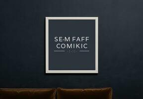 Blank empty frame poster mockup portfolio living room presentation furniture living room white photo