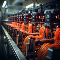 internet cable hub router Factory workspace machine robot production mechanic conveyor photo