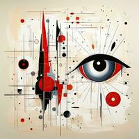 eye abstract caricature surreal playful painting illustration tattoo geometry painting modern photo
