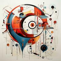 clock watch clockabstract caricature surreal playful painting illustration tattoo geometry painting modern photo