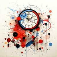 clock watch clockabstract caricature surreal playful painting illustration tattoo geometry painting modern photo