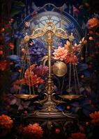 scales universe cosmos dreamy fantasy mystery tarot illustration art tattoo poster card night photo