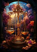 scales universe cosmos dreamy fantasy mystery tarot illustration art tattoo poster card night photo