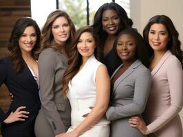 Celebrating the beauty of diverse body shapes and sizes AI Generative photo