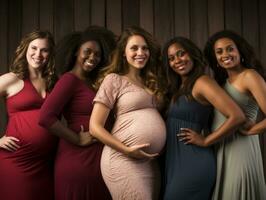 celebrando el belleza de diverso cuerpo formas y tamaños ai generativo foto